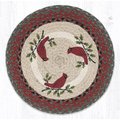 Razoredge 15 x 15 in. PM-RP-25 Holly Cardinal Printed Round Placemat RA2548520